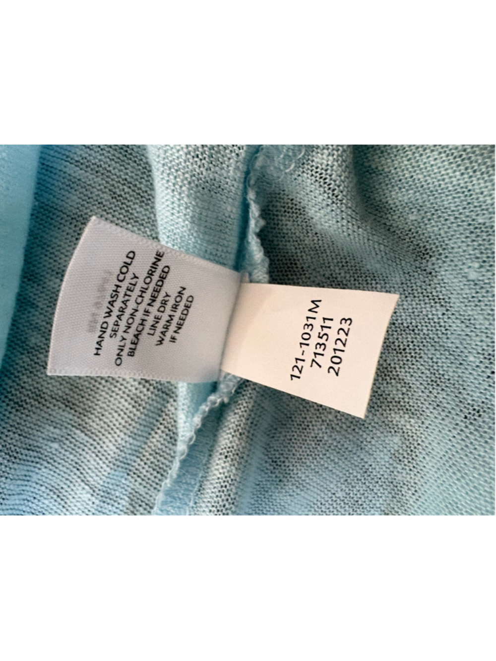 J. Jill 100% Linen Open Front Cardigan Sweater XL Aqua Blue Tie Hem Light - Picture 9 of 11